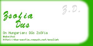 zsofia dus business card
